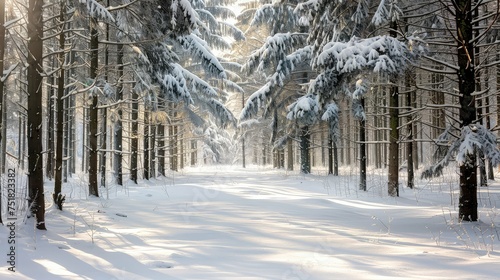 cold evergreen snowy © vectorwin