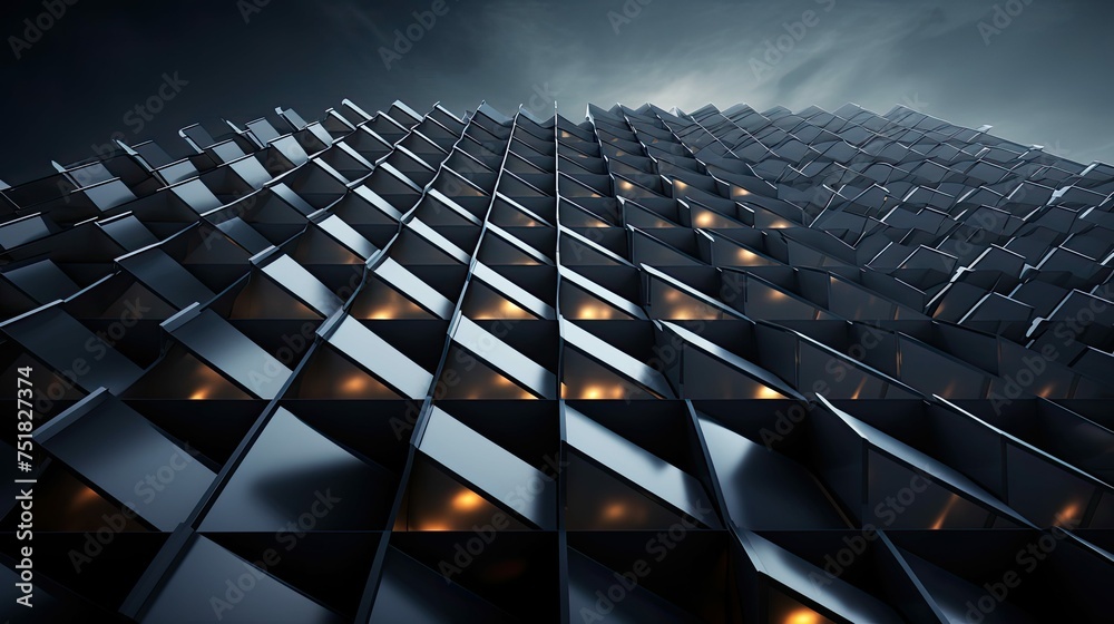 Obraz premium modern wall skyscraper building