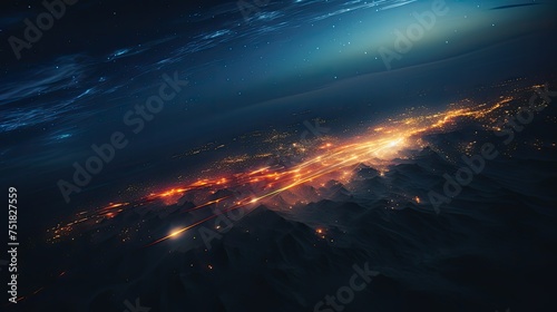cosmos space blurred lights © vectorwin