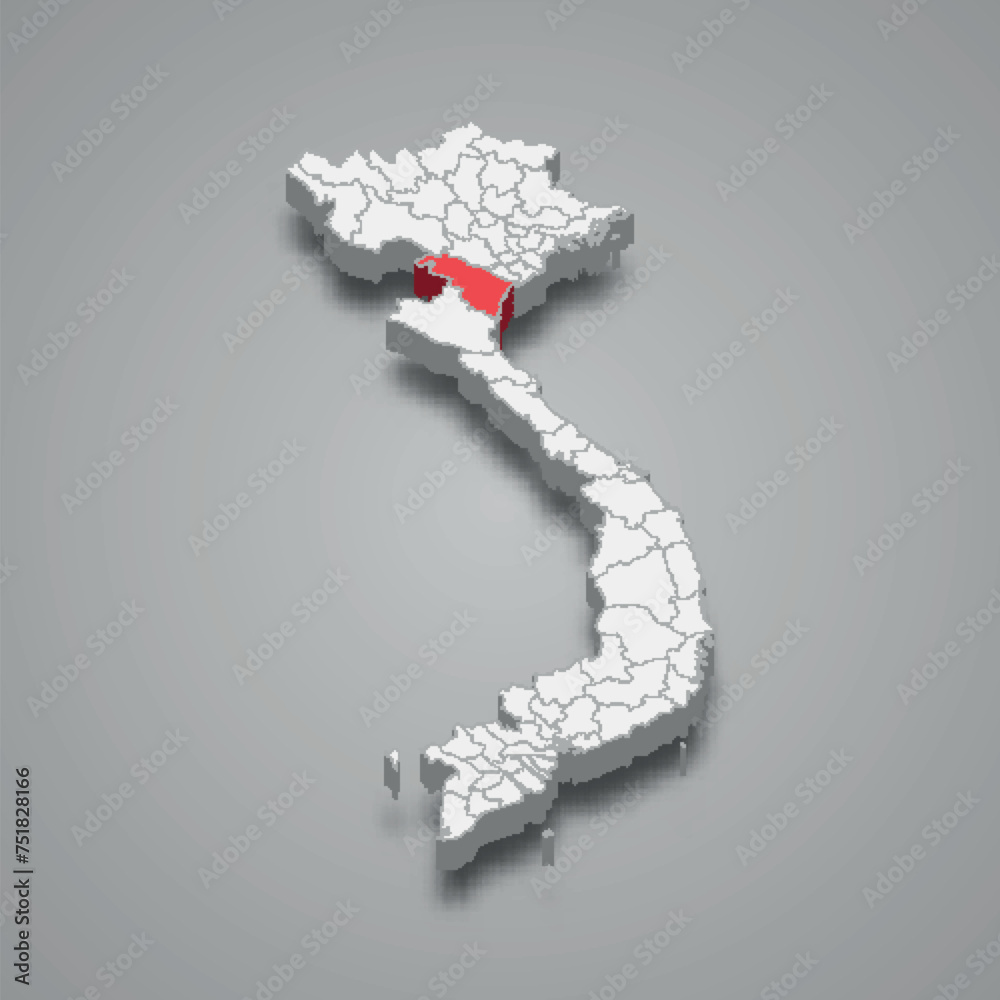Thanh Hoa region location within Vietnam 3d map Thanh Hoa region location within Vietnam 3d map