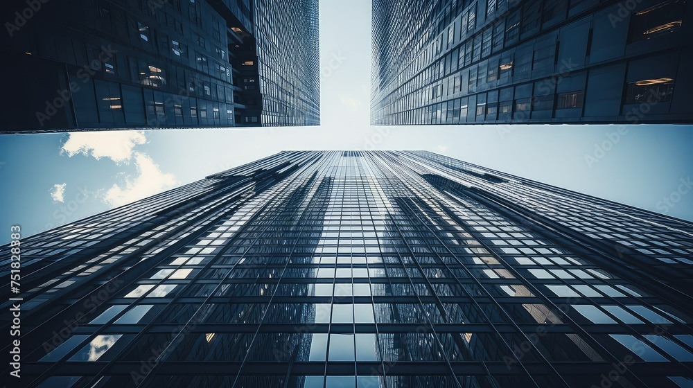 Fototapeta premium modern perspective skyscraper building