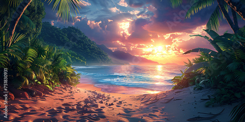 a tropical island © Riverland Studio