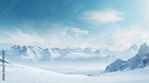frozen cold landscape background © vectorwin