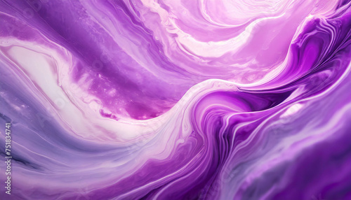 Bright purple and white painting background. Abstract art with liquid fluid grunge texture. Marble pattern.