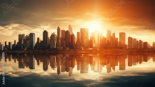 city sun skyscraper building © vectorwin