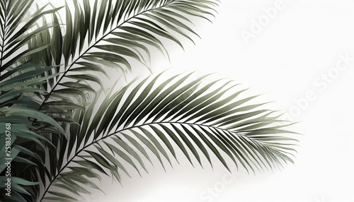 tropical palm leaf frame isolated on transparent background