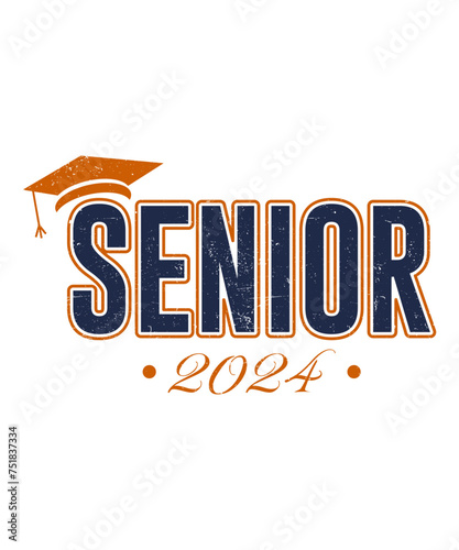 Senior 2024 Graduation Typography Design.