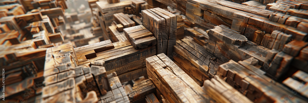 abstract wood beams, planks and boards background abstract wood beams, planks and boards background