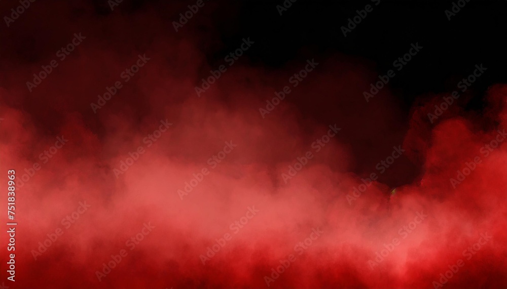 panoramic red fog mist texture overlays abstract smoke isolated background for effect text or copyspace stock illustration