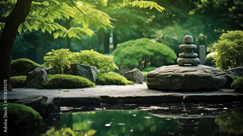 Tuinposter met meditative relax zen background #751839375