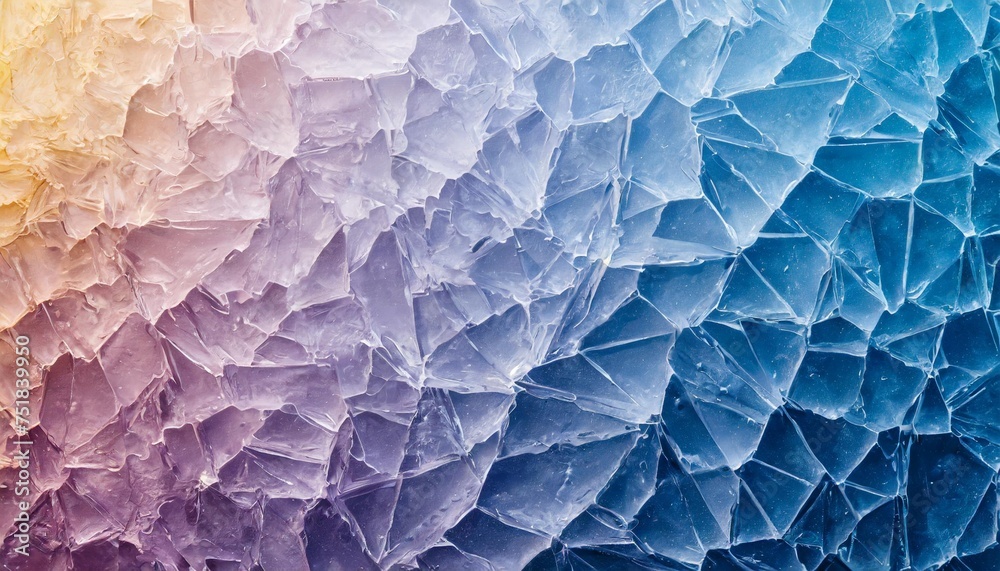 a structure of ice crystals with a color gradient that can be used as a background