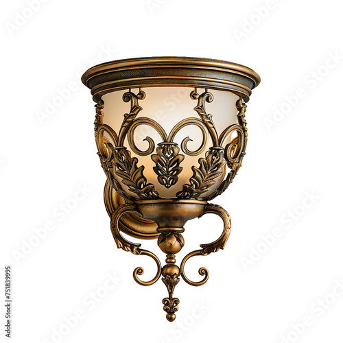 Wall Sconces, transparent background, isolated image, generative AI