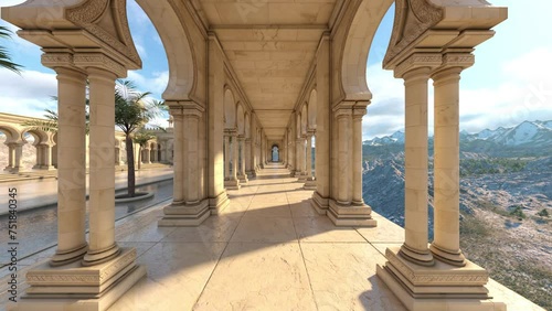 山頂の宮殿　3DCGレンダリング photo