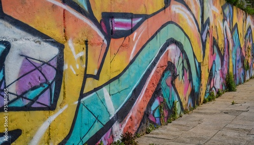 colorful graffiti on the wall