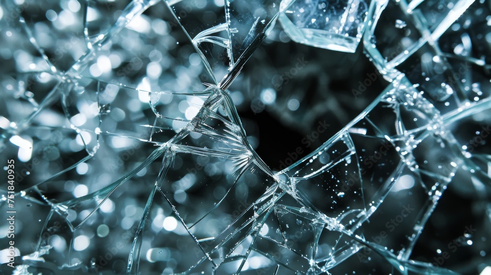 Shattered glass texture, broken and chaotic Shattered glass texture, broken and chaotic