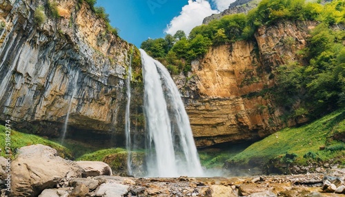 high waterfall kinchkha imereti region of georgia