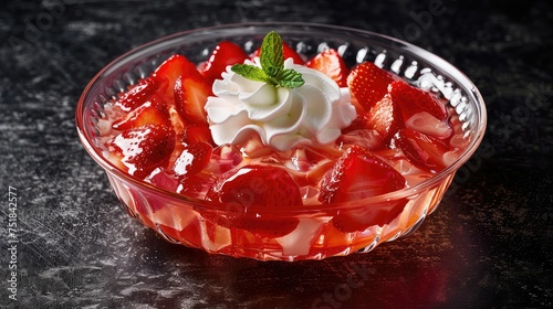 dessert strawberry gelatin photo
