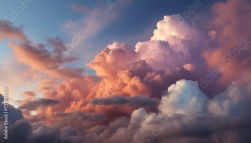 colorful clouds at sunrise background