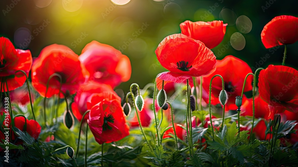 Obraz premium bold red colorful background