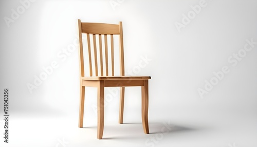 Wooden chair isolated on white background 