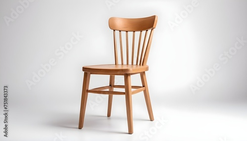 Wooden chair isolated on white background,