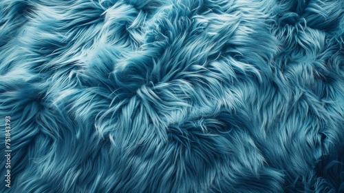 Blue Fur Texture Close Up
