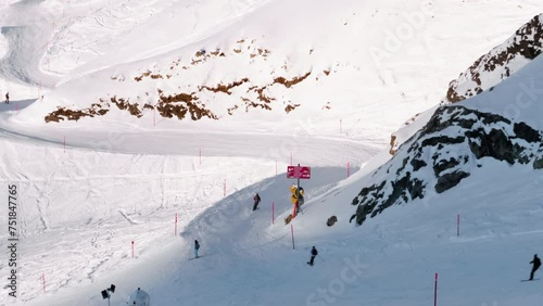 Skiing on Titlis in Switzerland. photo