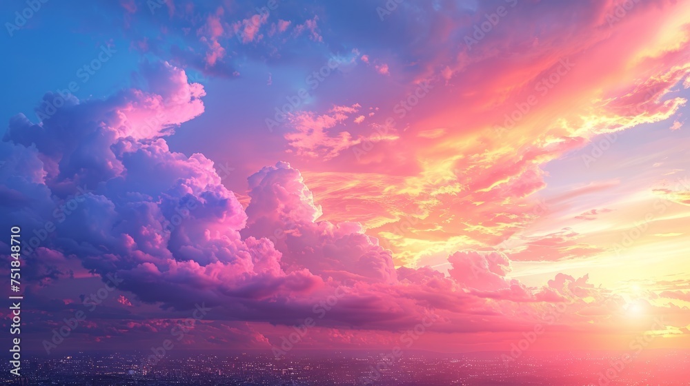 Colorful Sky Filled With Lots of Clouds Colorful Sky Filled With Lots of Clouds