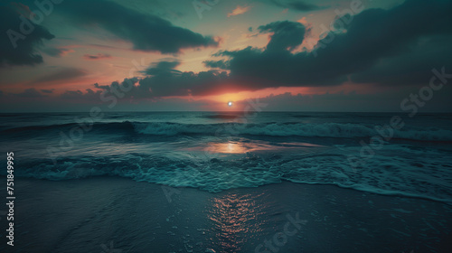 sunset on the beach © Dennis