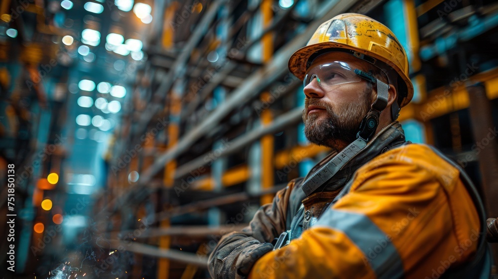 Welder at Work in a Factory