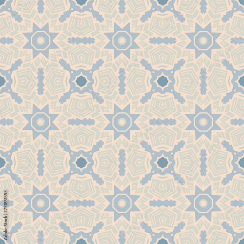 Wallpaper Mural Light colors patterned surface with geometric shapes. It could be a design on fabric or wrapping paper Torontodigital.ca