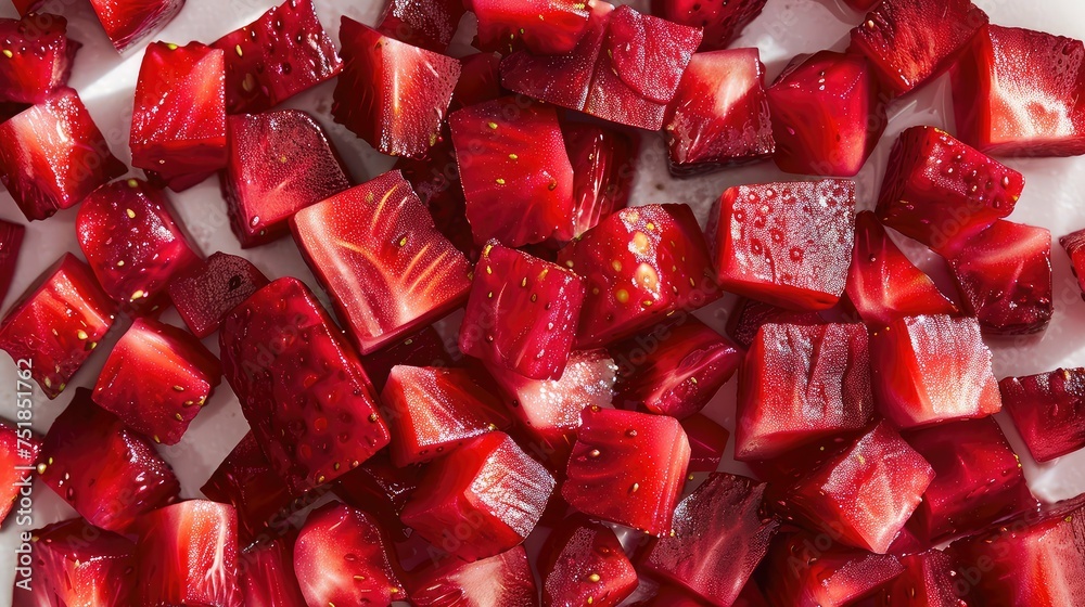 sweet diced strawberry sweet diced strawberry