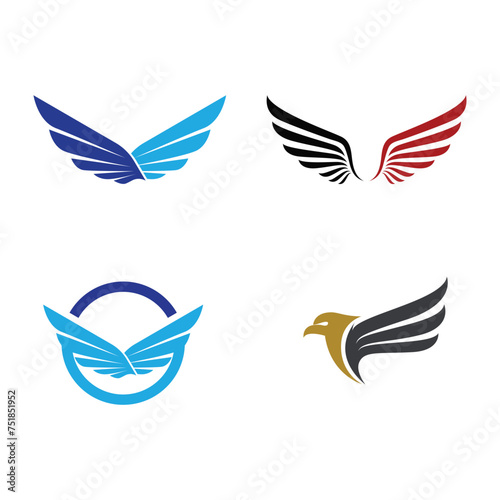 Wing logo template vector icon