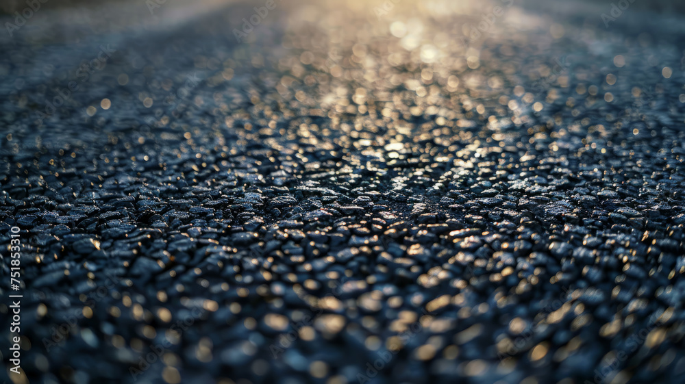 Texture of black grainy asphalt Texture of black grainy asphalt