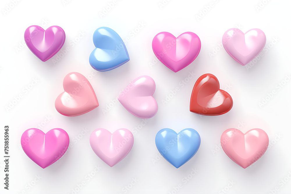 Collection of Glossy Hearts