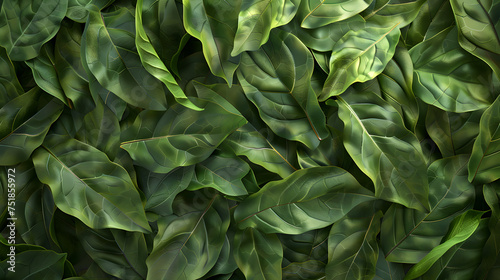 Close Up of a Bush of Green Leaves