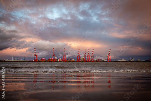 Cranes at Liverpool Seaforth Docks photo