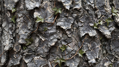 Close Up of Tree Trunk With Vines
