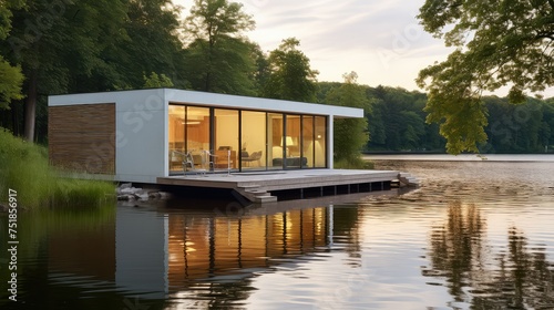 design modern cottage building © vectorwin