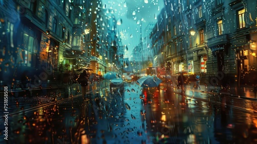 storm rainy street