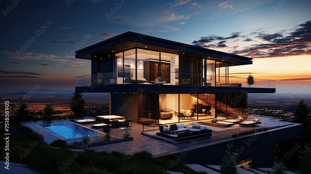 Fototapeta premium minimalist modern house background
