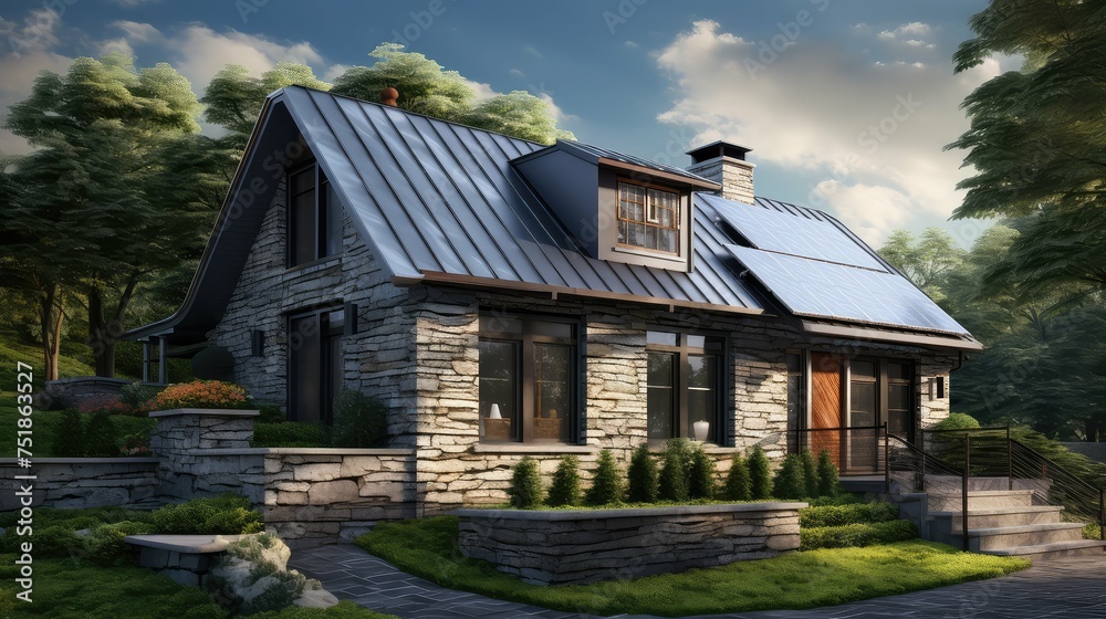 Obraz premium architecture roof cottage building