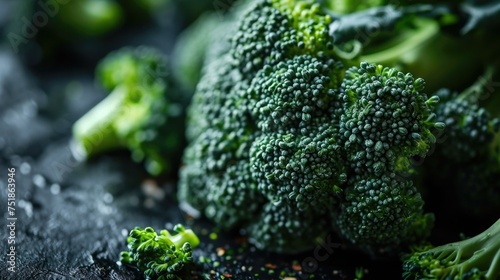 Broccoli is a vegetable that is very healthy. Generative AI. photo