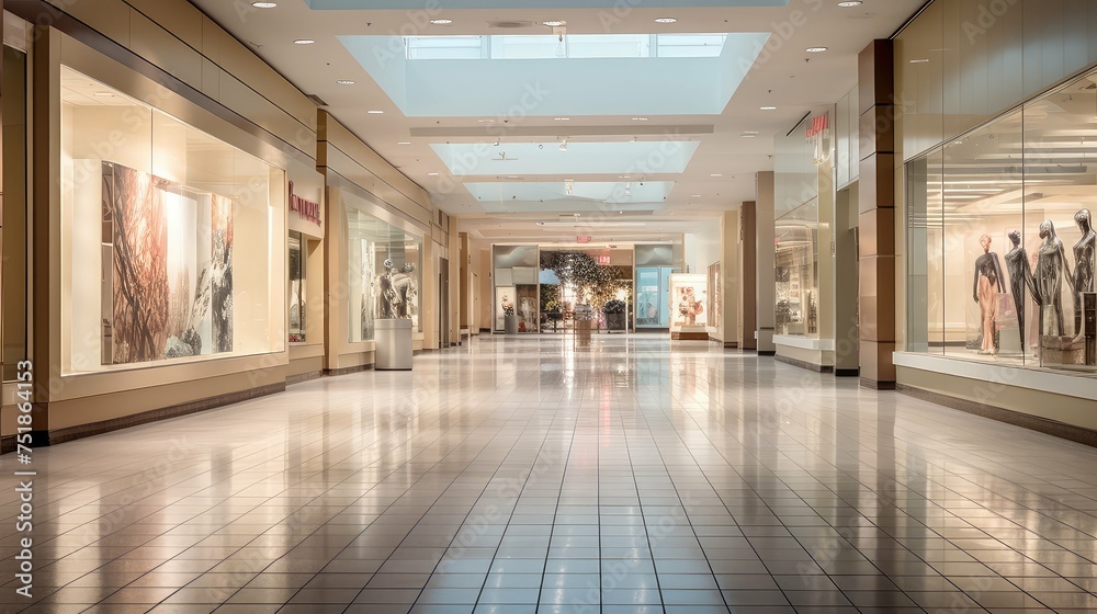crowded mall blurred room