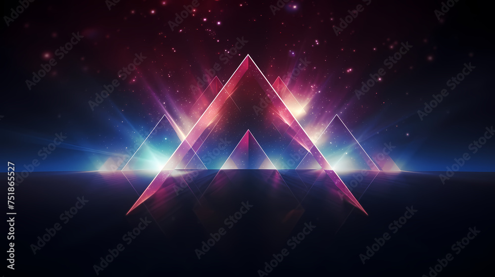 Colored glass triangular prism Colored glass triangular prism