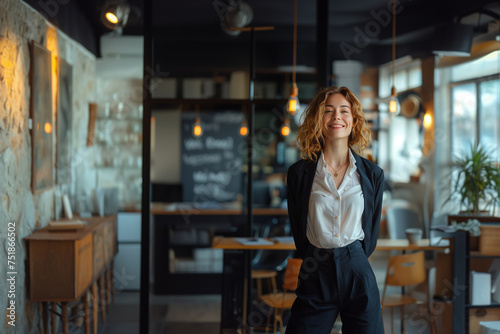 young businesswoman woman in a modern office