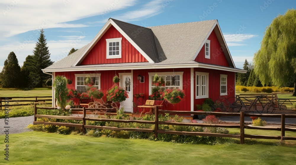 Fototapeta premium luxury mansion cottage building