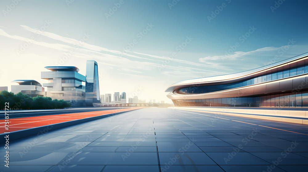 Fototapeta premium Modern abstract building exterior