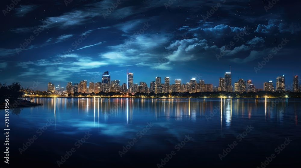 buildings night city background