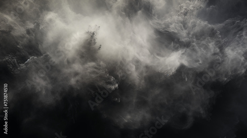 Ethereal Smoke Clouds Art  A Delicate Interplay of Light and Shadow